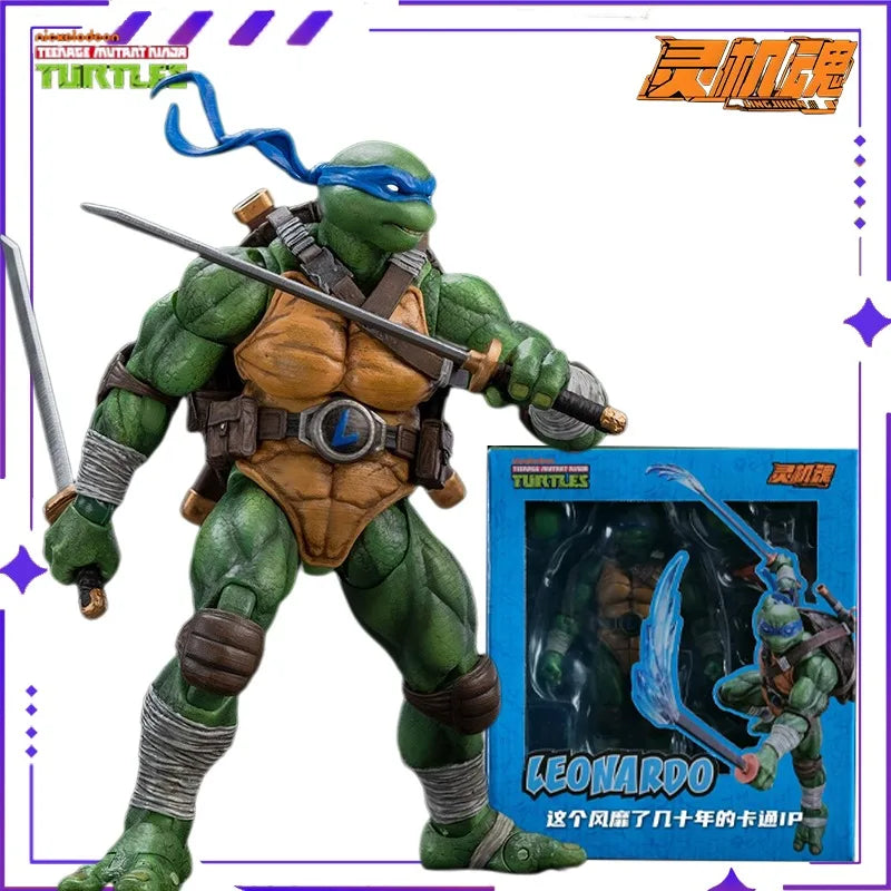 Genuine in Stock Spirit Machine Soul Original Ninja Turtles Raphael Leonardo Anime Mobile Doll Model Toy Gift Collection