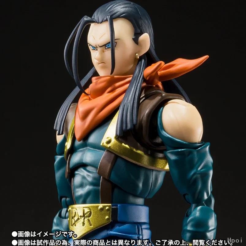 Genuine Bandai S.H.Figuarts Dragon Ball Pvc Gt Super Android 17 Customization Toy Model Collection Anime Action Figure Gift