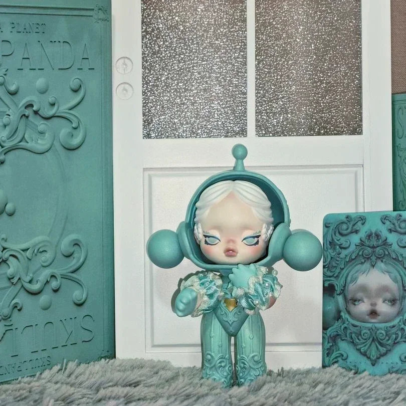 Skullpanda Baby Series Flower Blooming Figure Pink Green SP Art Toy Skllpanda Culture Aesthetic Addict Photographer