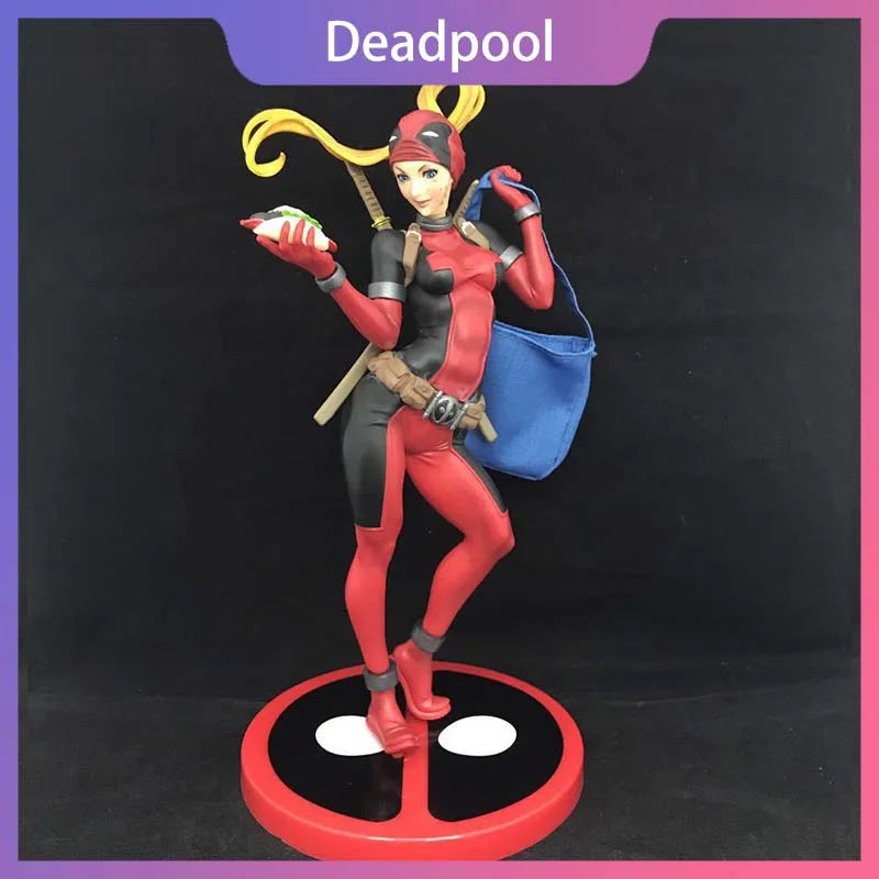 Lady Deadpool 24cm Action Figure X Men Anime Cartoon Bishoujo Statue Model Toy Doll Room Decor Collection Birthday Xmas Gift Kid
