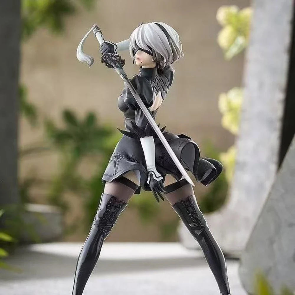 17cm NieR Anime figures 9S 2B standing action figures 9S 2B figurines  Doll PVC Model Toys  Adult Collection Statue Gifts