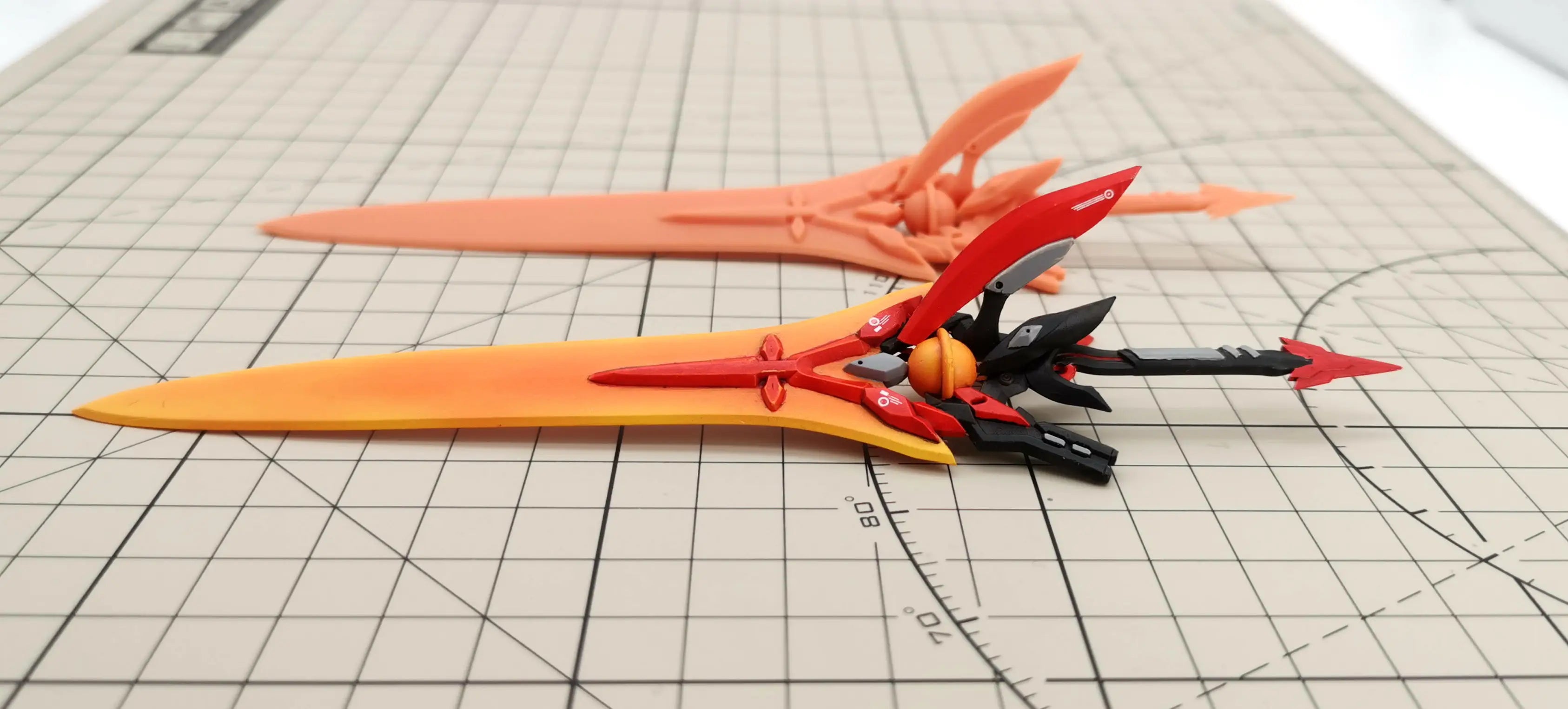 【No Figure】1/12 Scale Female Resin 3D Unpainted Conversion Parts Large Sword Fit Kotobukiya Model For Collection For DIY