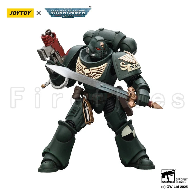 1/18 JOYTOY Action Figure 40K Dark Angels Intercessors Brother Nadael Asharr Re-issue Version Anime Model Toy