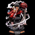 One Piece GK Resin Statue Sky-Eye Luffy Wano Country Twin Heads LED Light Up Anime Collectible Model Figure Gift for Fans