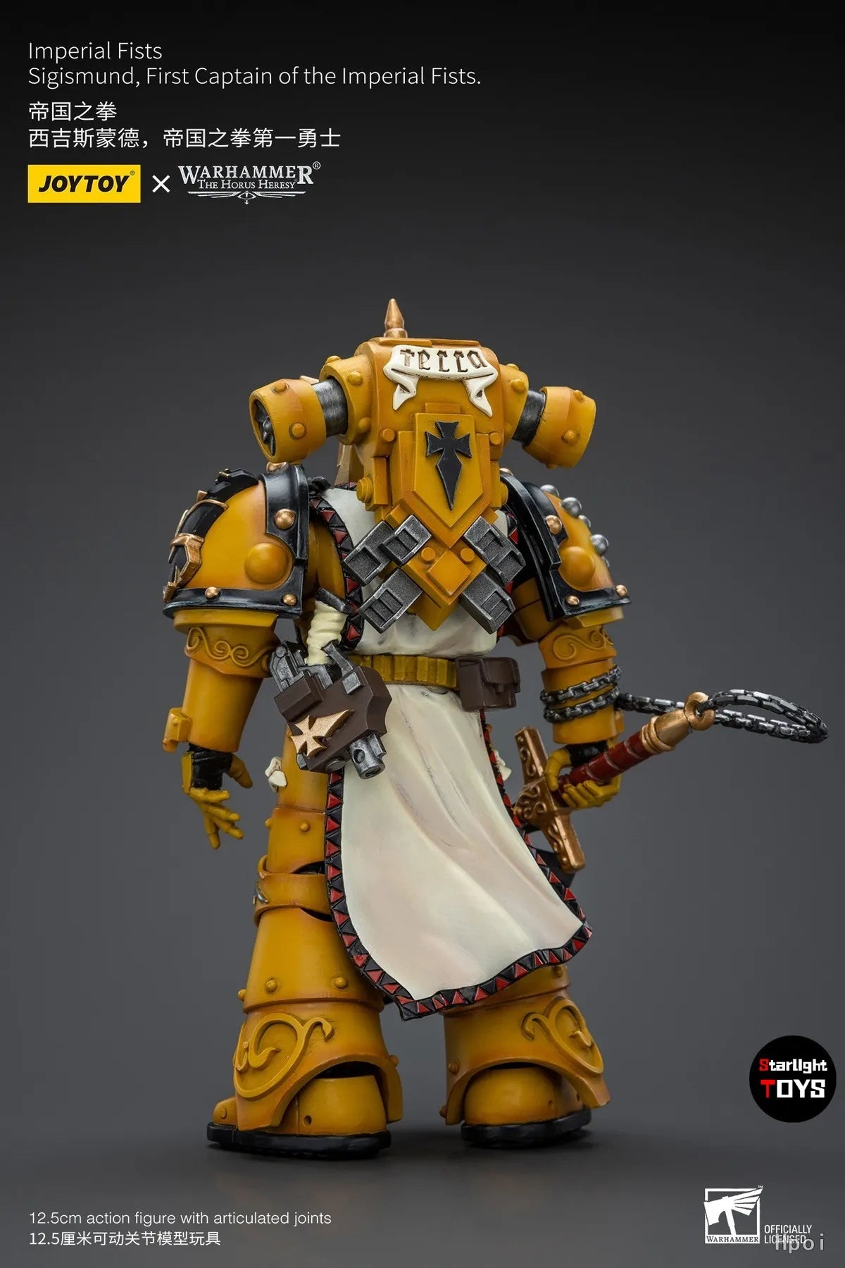 JOYTOY Warhammer 40K Imperial Fists Sigismund First Captain of The Imperial Fists Model Toy Gifts 1/18 Action Figure