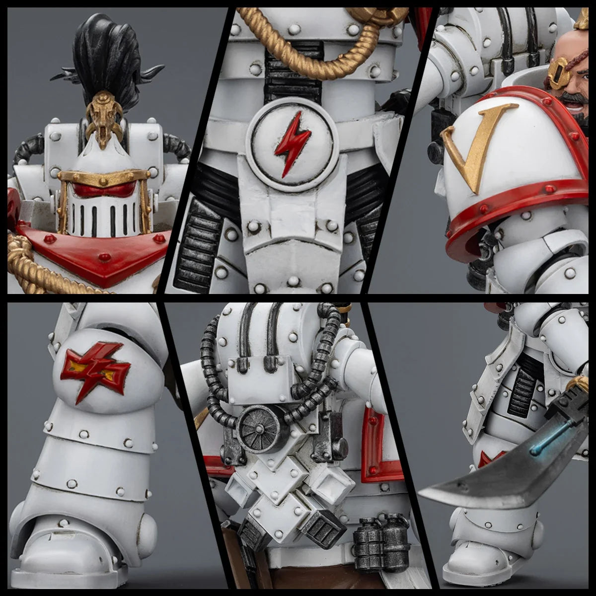 JOYTOY Warhammer 30K White Scars Action Figure 1/18 Legion Praetor Ebon Keshig Terminator Articulated Action Figurine Model Toys
