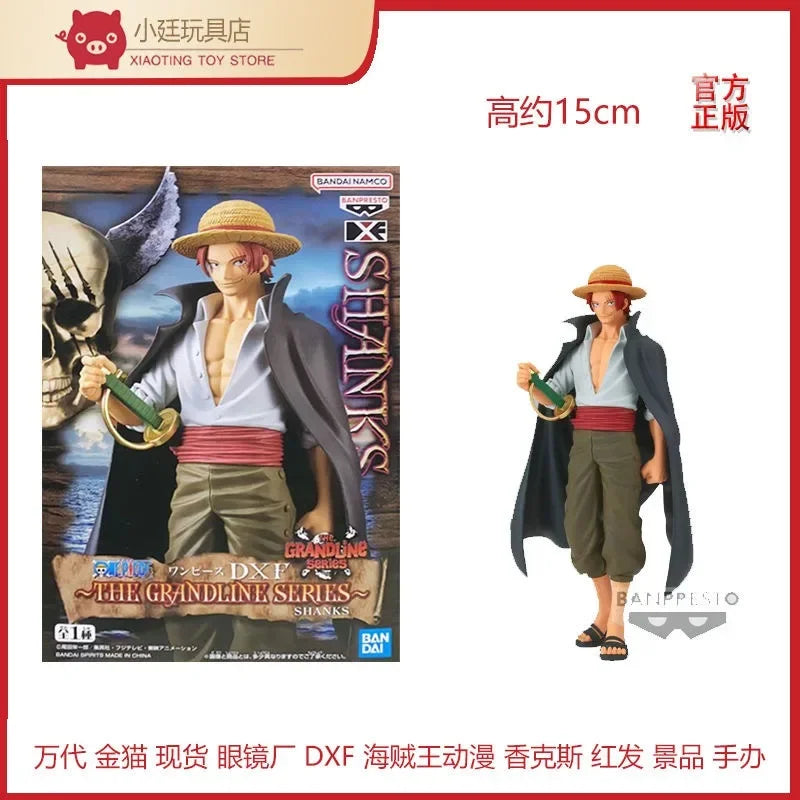 Anime Original Bandai ONE PIECE Shanks Anime Action Figures Collection Ornaments Figure Toys Birthday Gift 17cm