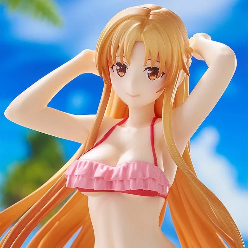 In Stock Genuine Pop Up Parade Beach Queens Sword Art Online Progressive Yuuki Asuna 17cm Figures Collectibles Models Ornament