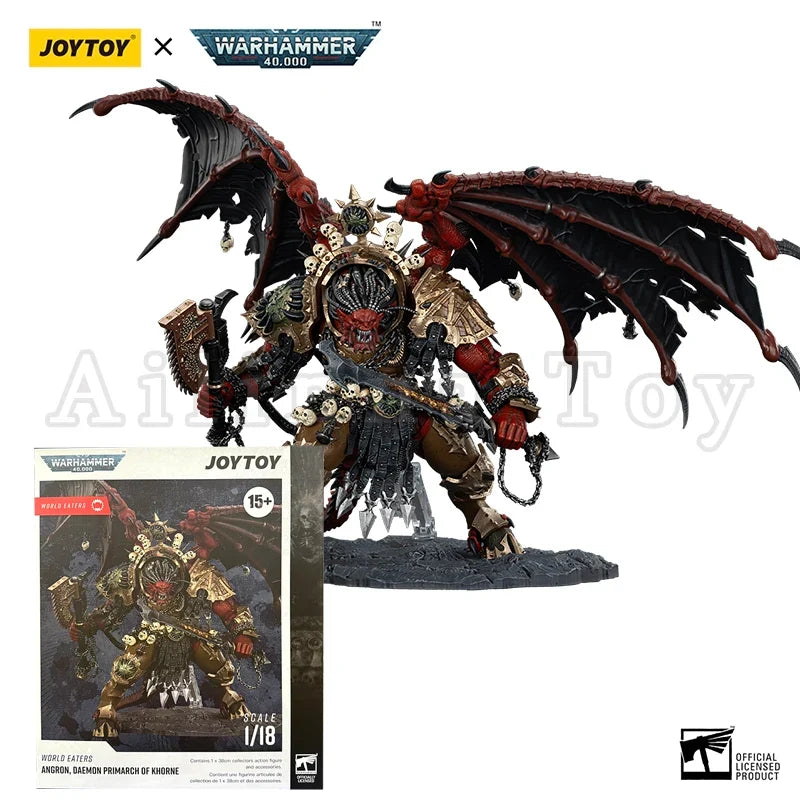 JOYTOY 1/18 Action Figure 40K World Eaters Angron Daemon Primarch of Khorne Anime Military Model
