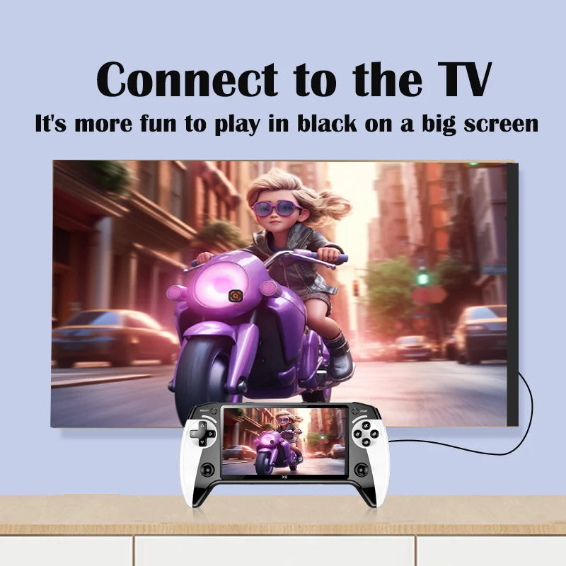 X9 portable game console, 5.5-inch screen, 1500mAh, retro video game player, Type C charging, electronic game player, large Arca