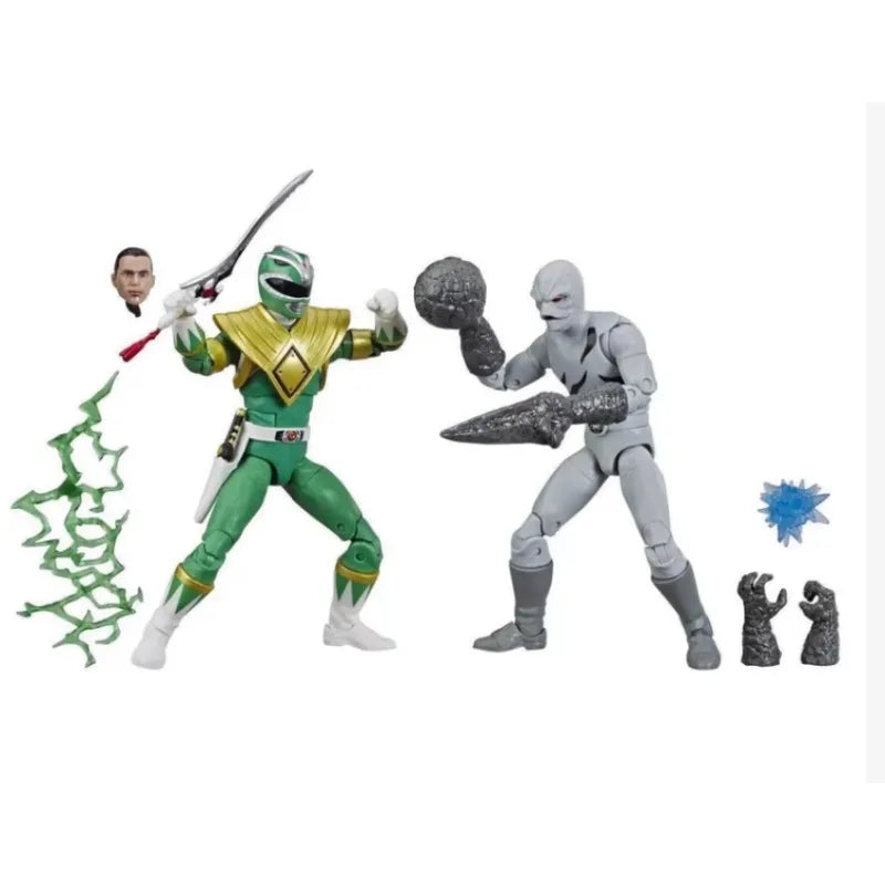 【In-stock】Hasbro Power Rangers Lightning   Fighting Green Ranger and Bodhi Soldier Double Set Animation Character   Model Toy