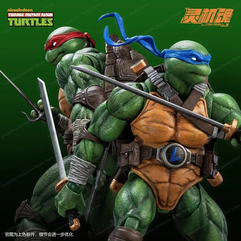 Original Ling Ji Hun TMNT Series Raphael Mikey Leonardo Donatello Action Figures Collectibles Models