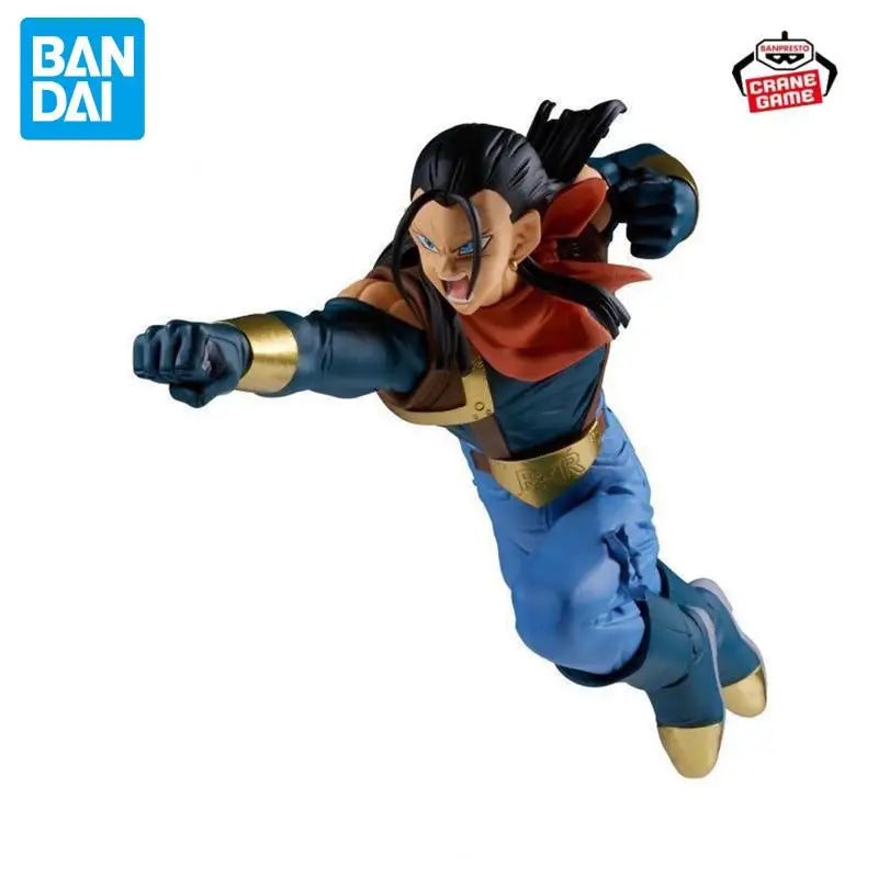 Bandai Original Banpresto Dragon Ball Son Goku Super 17 New and Unopened 16Cm Anime Figurine Genuine Collections Model Toy Gift