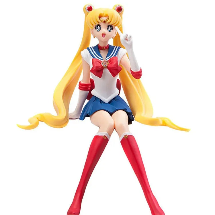Eternal Sailor Moon Cake Ornaments Tsukino Usagi Action Figure Decoration Collection Doll Anime Model Toys for Birthday Gifts