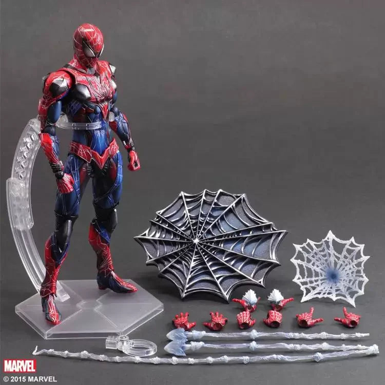 Marvel Spider-Man Gelenkige Actionfigur mit austauschbaren Händen und Netz-Teilen für die Schreibtischdekoration von Marvel Comic Fans