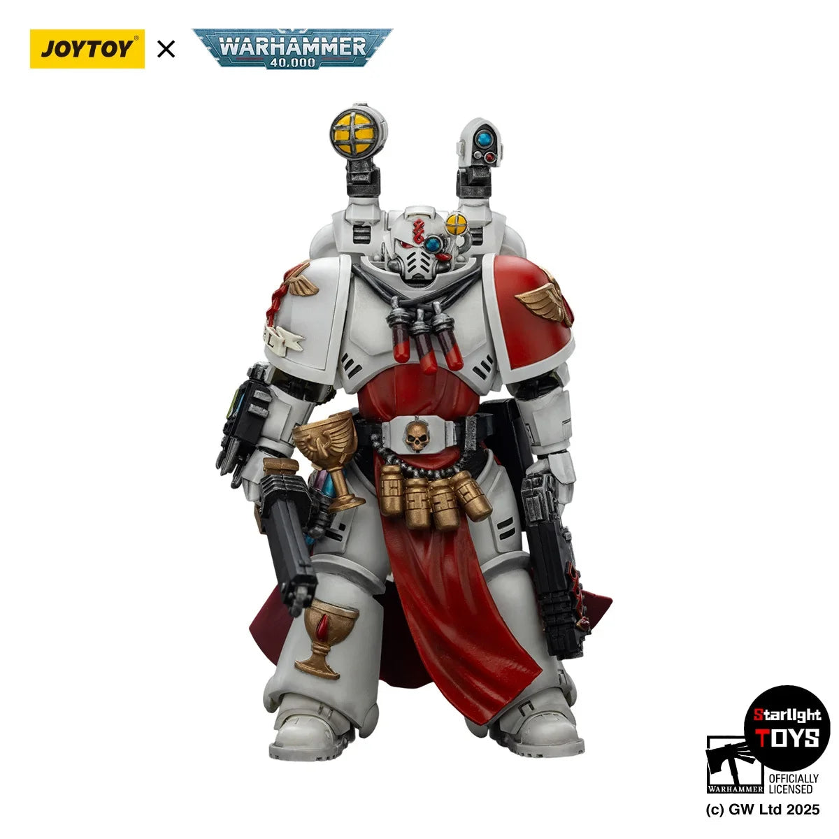 JOYTOY 1/18 Action Figure Warhammer 40K Blood Angels Sanguinary Priest with Heavy Bolt Pistol Chainsword Narthecium