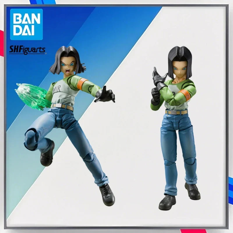 Original Sh Figuarts Shf Dragon Ball Android 17 Universe Survival Saga Action Figures Model Toys Gift Anime Figura