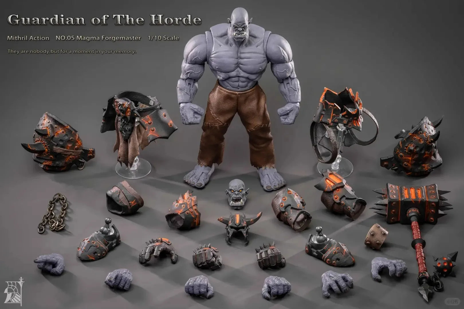 Official Grey Knight Tribal Guard 05 - Lava Forgemaster Articulated Model Gift In Stock