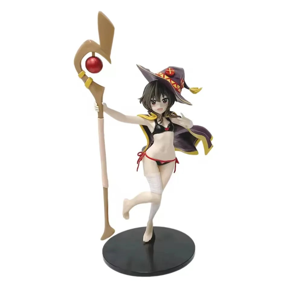 Anime Figure KonoSuba: God's Blessing on This Wonderful World! Megumin the Great Mage Swimsuit Beautiful Girl Figure Model Toys