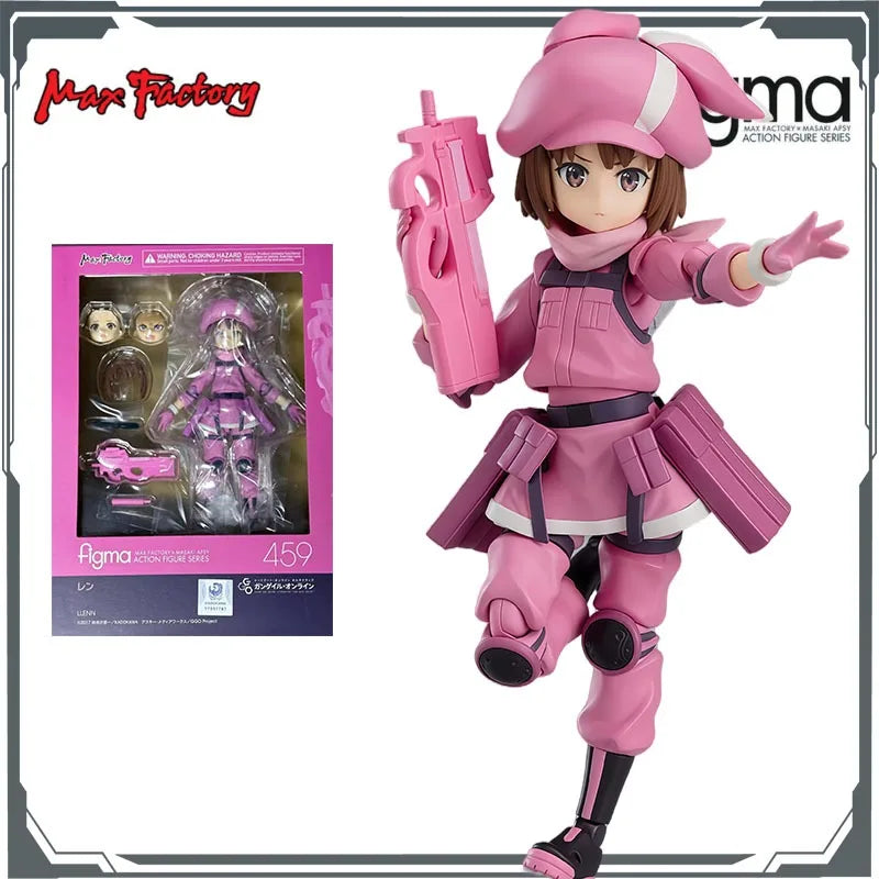 Max Factory Figma #459 Gun Gale Online Ren Figure-120mm Movable PVC/ABS Doll Sword Art Online Spin-Off, All-Ages Collectible Toy