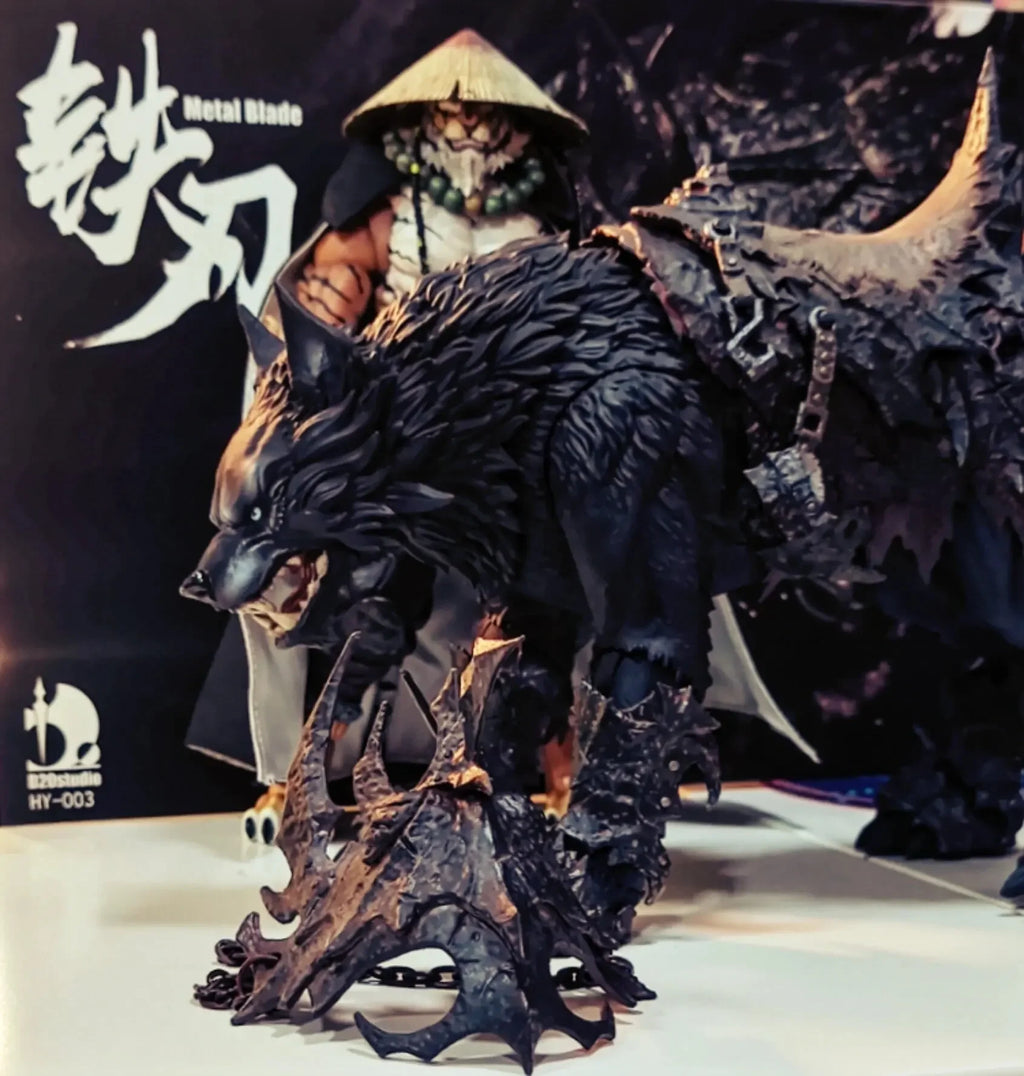 D20 Studio 1/12 Scale Soldier Dolls Scene Decorations Fierce Giant Wolf Mount Iron Blade For 6" 7 "Action Figure Body