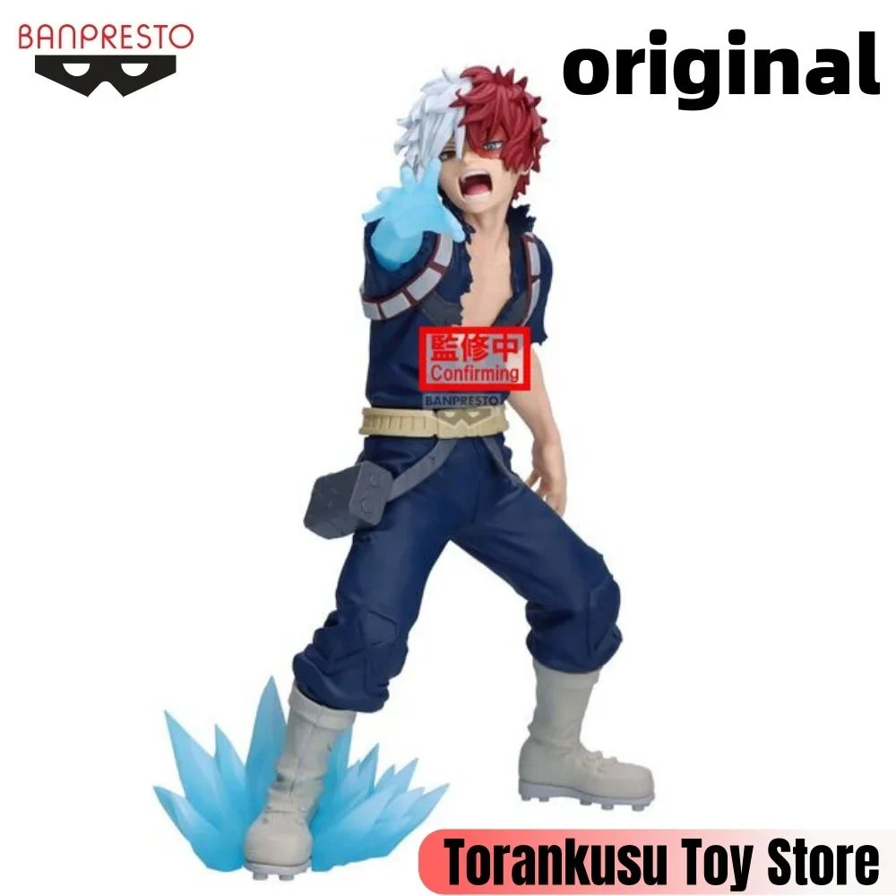 Banpresto Boku no Hero Academia Anime Todoroki Shoto Maximatic Action Figures Dress Model Figurine Original Figuarts Decoration