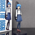 Lonely rock figure guitar, blue-haired beautiful girl two-dimensional animation statue model peripheral ornaments