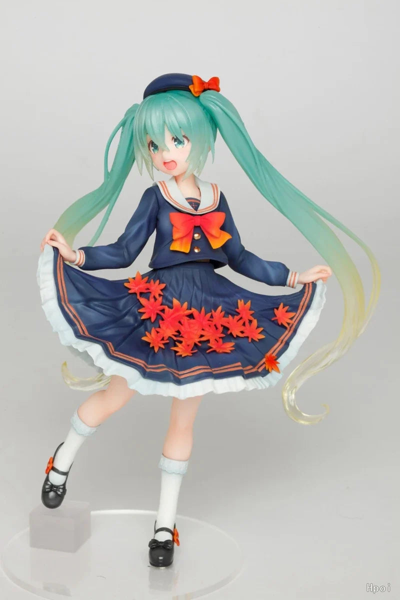 18cm Hatsune Miku Anime Figure 3rd Season Autumn Ver Kawaii Girl Action Figure PVC Collection Model Ornaments Toys Birthday Gift
