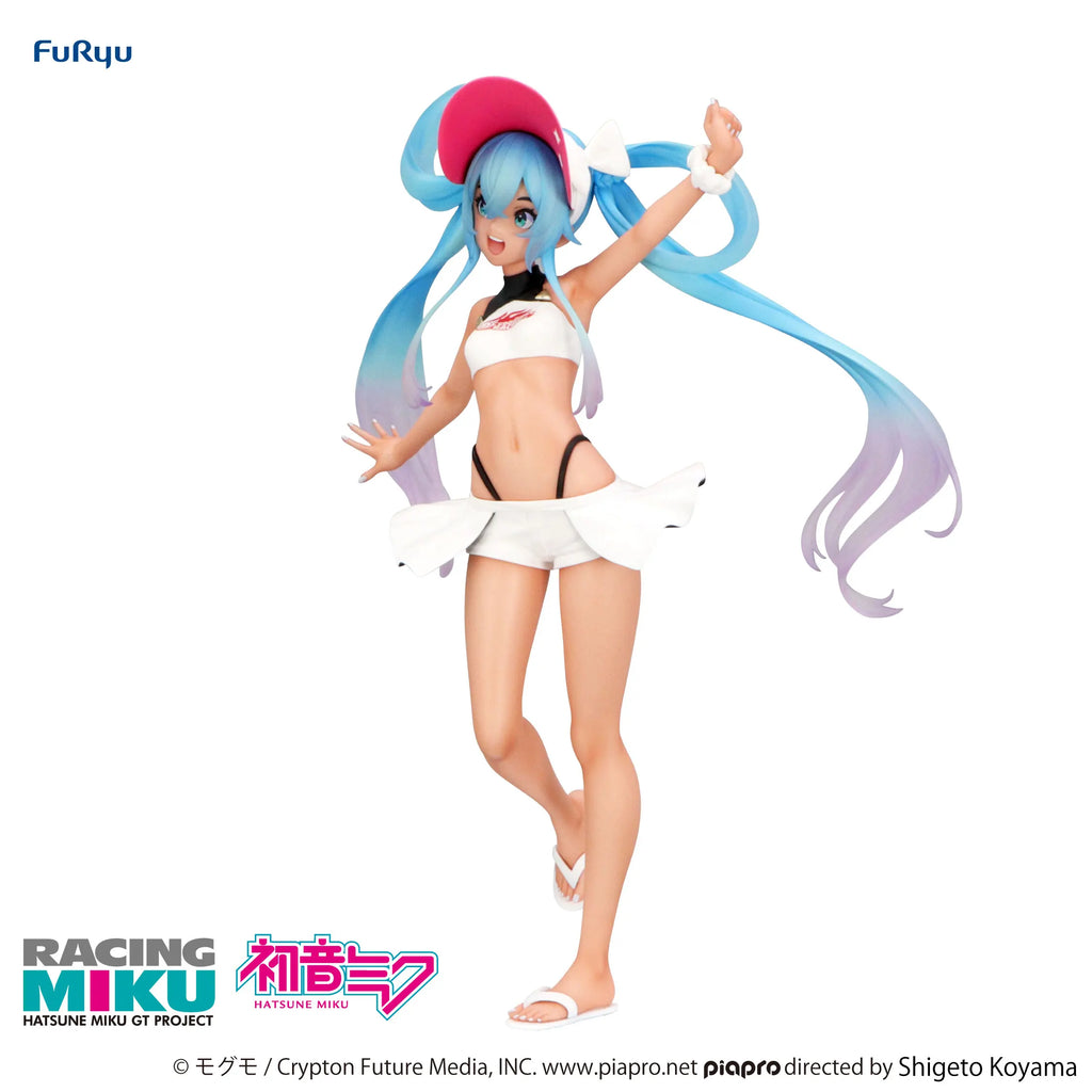 Original Furyu Hatsune Miku GT Project Trio-Try-iT Figure -Racing Miku 2024 Summer Holiday ver Pvc Action Figures Model Figurine