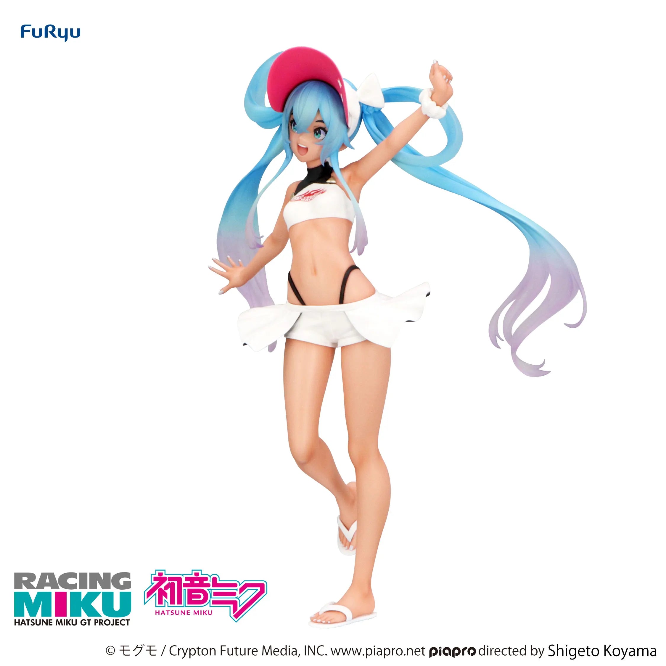 Original Furyu Hatsune Miku GT Project Trio-Try-iT Figure -Racing Miku 2024 Summer Holiday ver Pvc Action Figures Model Figurine