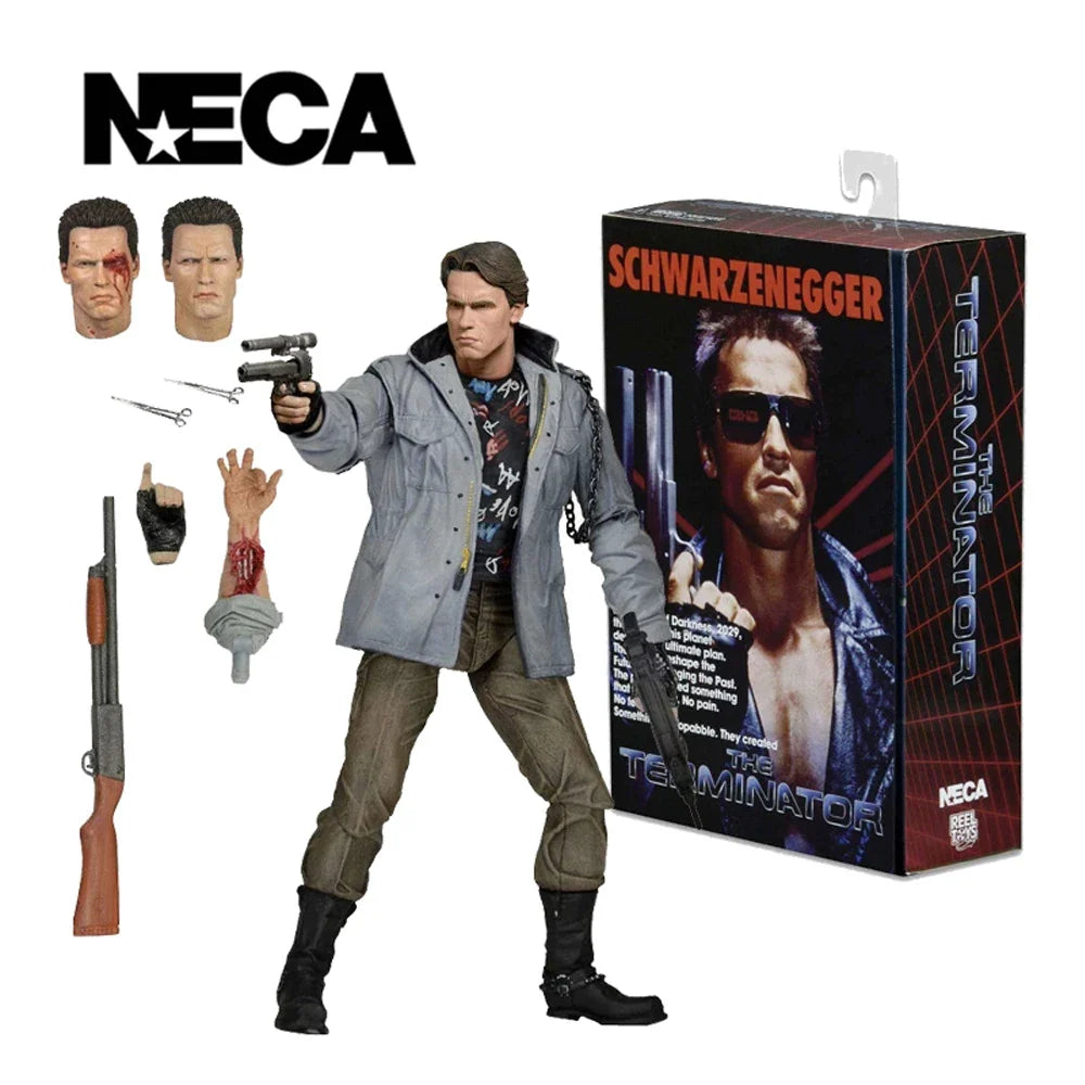 NECA Terminator 7” Scale Action Figure-Ultimate Tech Noir T-800 Schwarzenegger Model Doll Gift NECA 100% Original Garage Kit