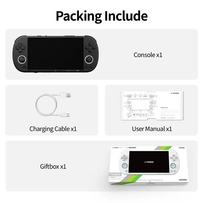 Trimui Smart pro S Handheld Game Player 4.96 Inch 1280x720 IPS LCD Screen Wireless GBA NDS Compatible HD Portable Gaming Console