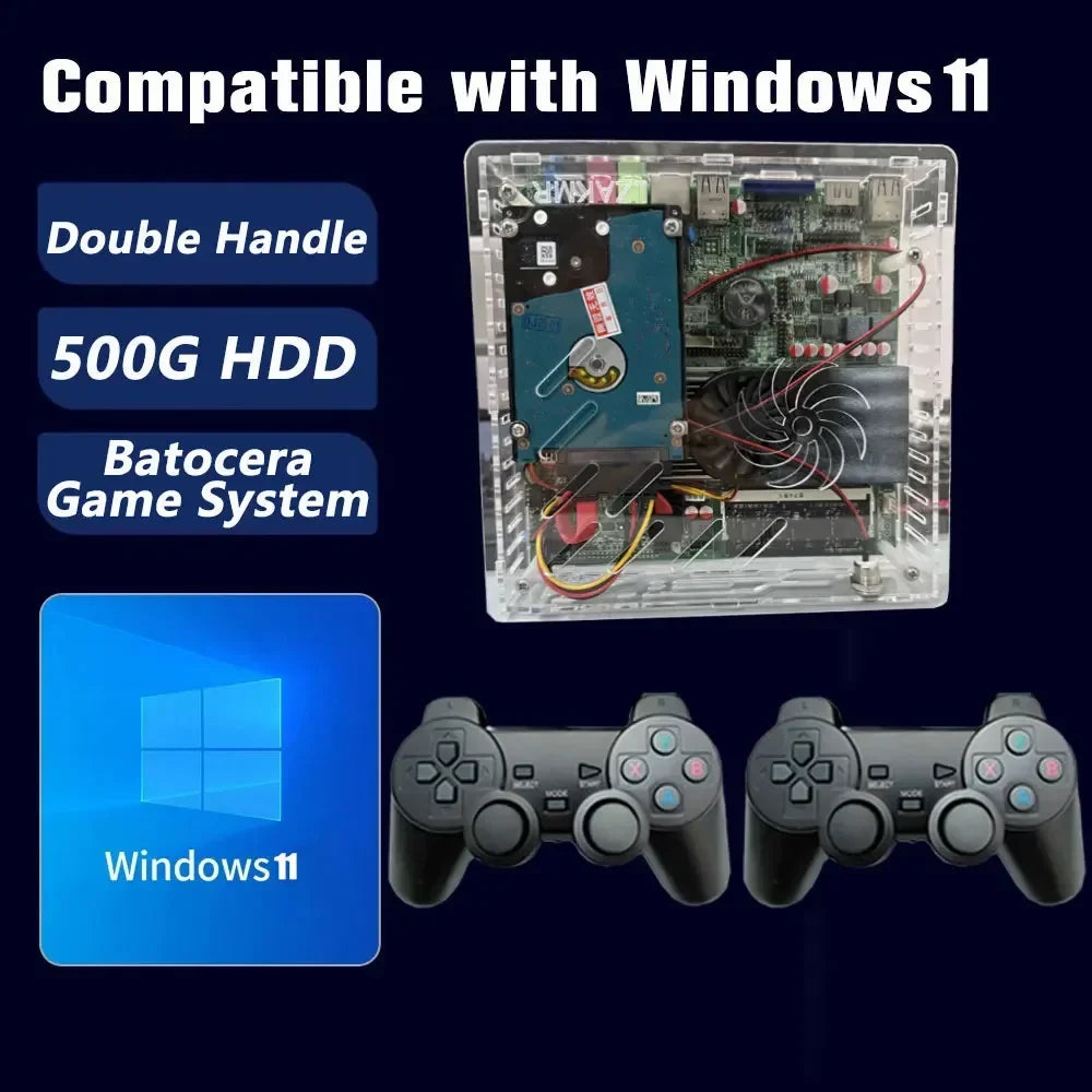LZAKMR I3-3110M Retro Super Console U7 2T HDD over 70000+ Classic Games For Wii PS2 SS DC PSP GameCube Plug and Play on TV