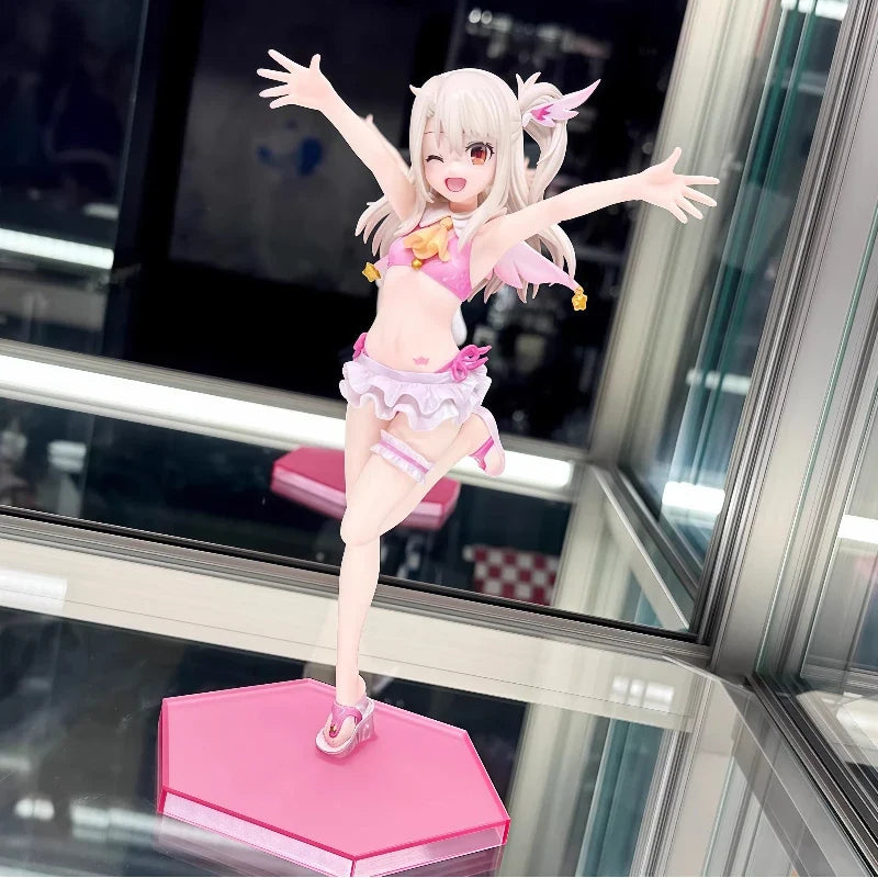 20cm Fate Kaleid Liner Illya And Miyu Swimsuit Ver Anime Gk Action Figure Collectible Model Desk Decoration Gift For Fans