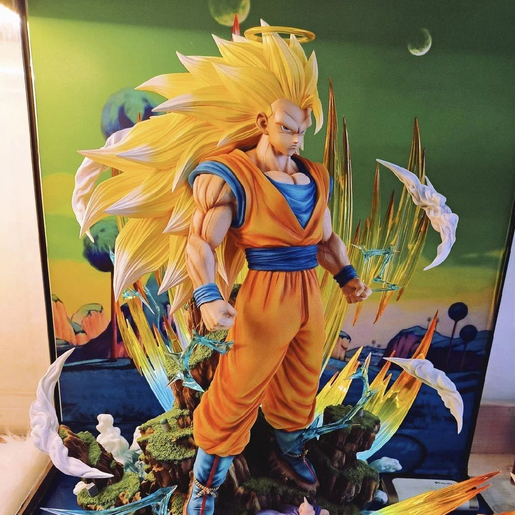 Dragon Ball GK Statue 42cm - Super Saiyan 3 Son Goku Ultra Instinct Form, Anime Collectible Model Figure