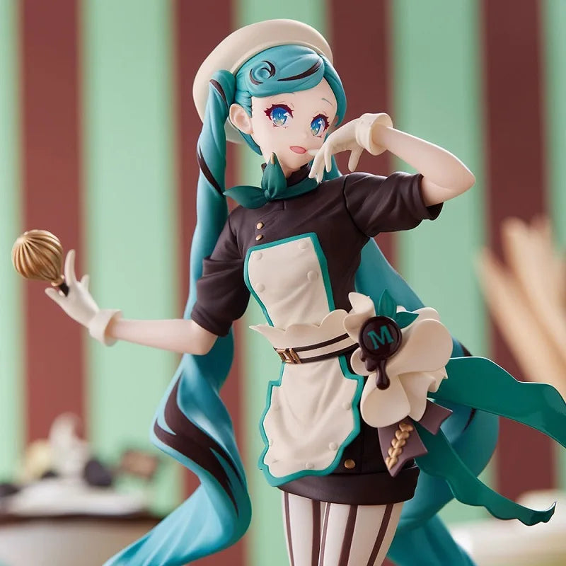 Hatsune Miku Dark Chocolate Bitter Pastry Chef Melty Cheerleading Anime Action Figure Desktop Ornaments Collectible Model Toy