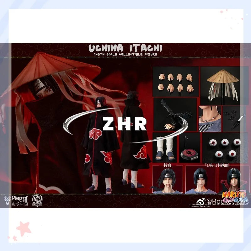 In Stock RocketToys Naruto ROC-003 Wind 1/6 Uchiha Itachi Animation Character Model Action Figure Toy Collection Gift