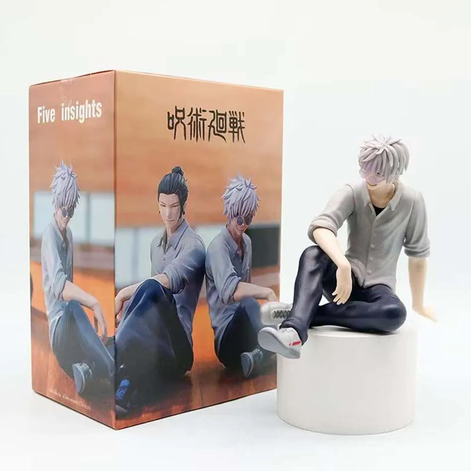 Hot Jujutsu Kaisen Mini Figures Satoru Gojo Figure Action Geto Suguru Figurine Q Version Anime Model PVC Collection Toys Statue