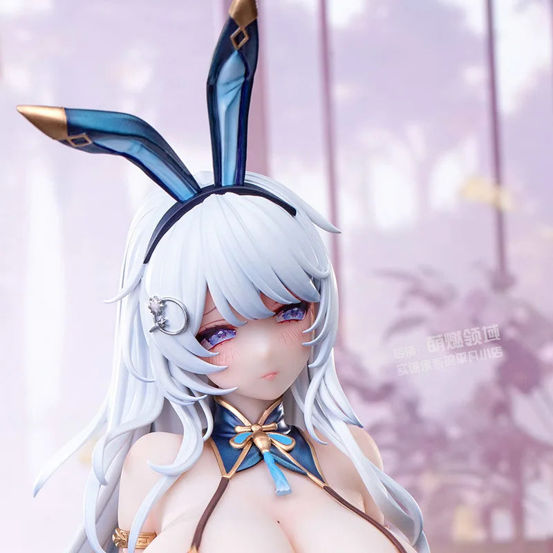 Original Hapitopi&Machi Flag Winning Bunny Girl 1/6 Silk Stockings White-haired Cheongsam Collection Doll Collection Gifts