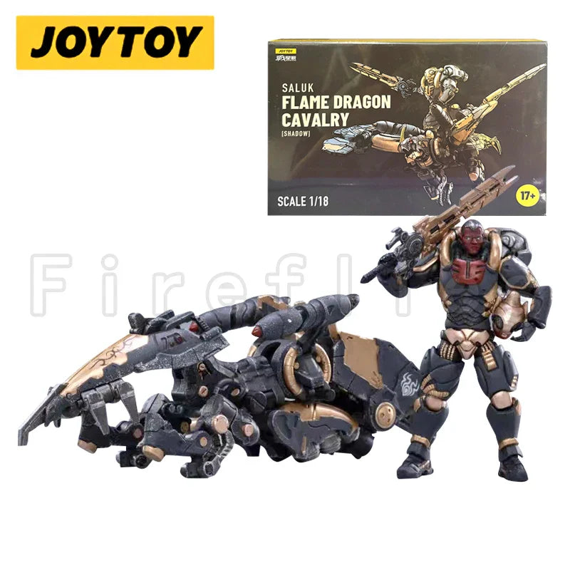1/18 JOYTOY Actionfigur Transformation Mecha Saluk Flammen-Drachen-Kavallerie Schatten Anime Modell Spielzeug Geschenk