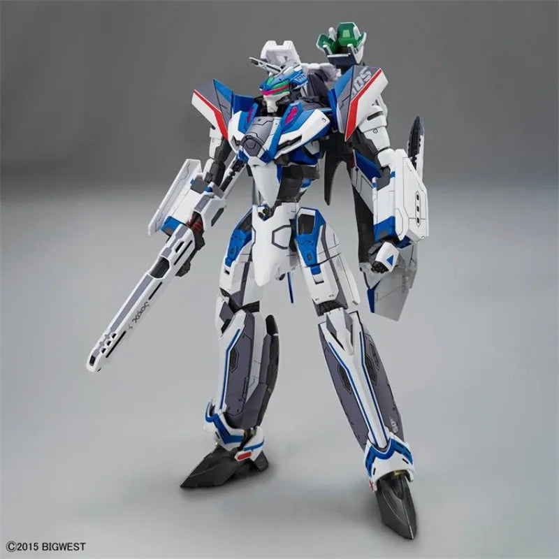 Bandai Genuine HG 1/100 VF-31J SIEGFRIED (HAYATE IMMELMANN USE) Anime Action Figure Collectible Assembly Model Toy Gift Children