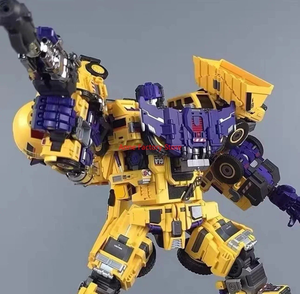 [IN STOCK ] Mecha Invasion GIANT LEGION Yellow Devastator Scrapper Mixmaster Hook Scavenger Bonecrusher Long Haul Action Figure