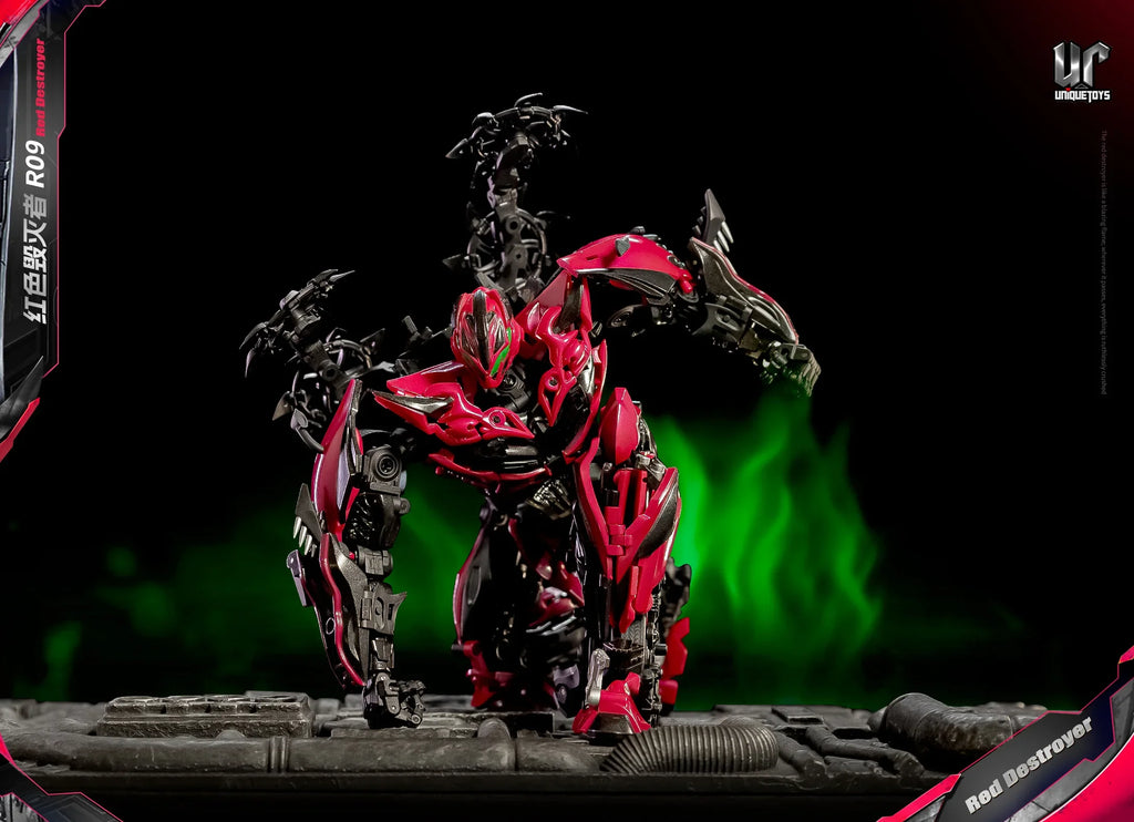 UniqueToys UT R09 R-09 Poisson Bite Red Destroyer Stinger Movie Edition Transformation Action Figure‌ Model Christmas Gift