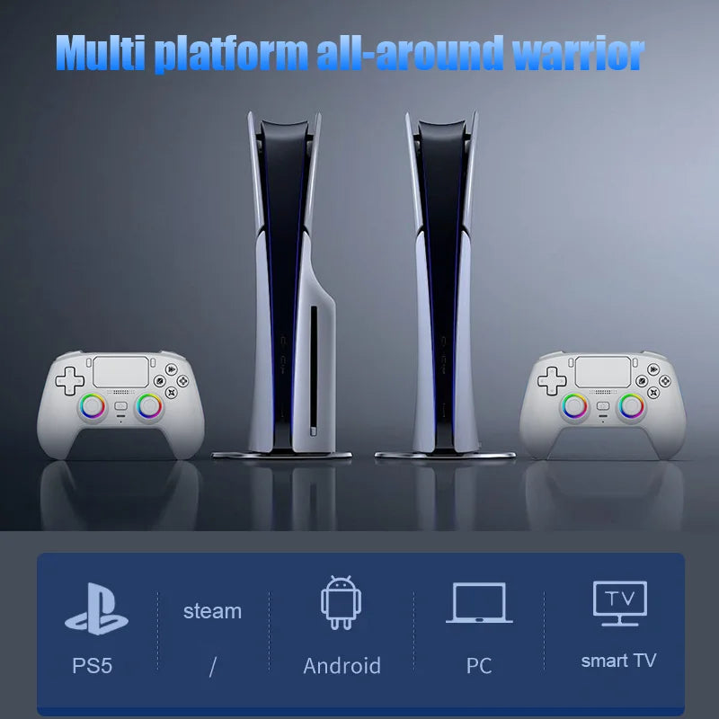 NEW Wireless Bluetooth Gaming Controller Hall Joystick Built-In Microphone No Delay Compatible For PS5 Steam Android PC Smart TV