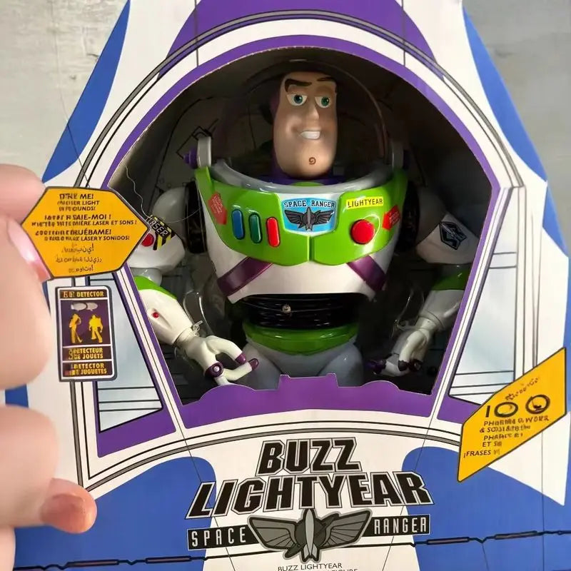 30cm Toy Story Buzz Lightyear Spacecraft Sound Model Buzz Lightyear Action Figure Doll Desktop Collection Birthday Gift For Kids