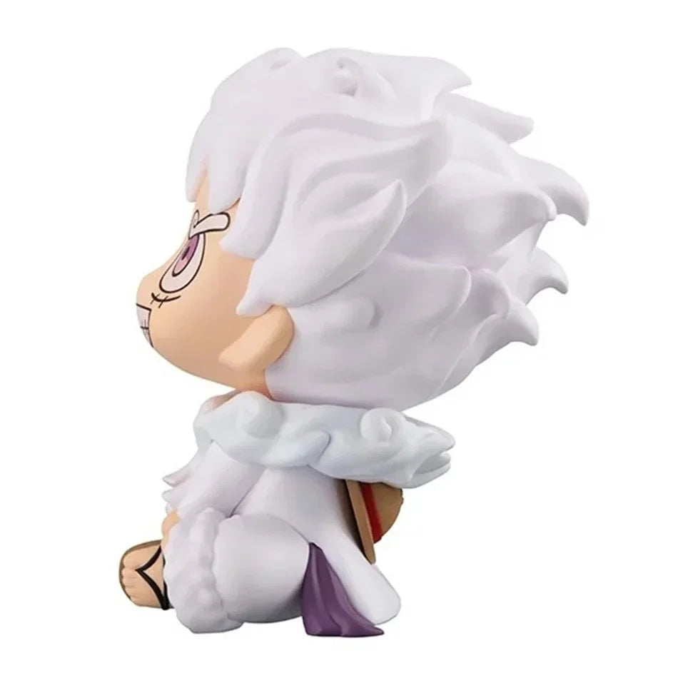 ONE PIECE Anime Monkey D. Luffy Action Figure - Q Version Look up Gear 5 PVC Collectible Model Doll Toy