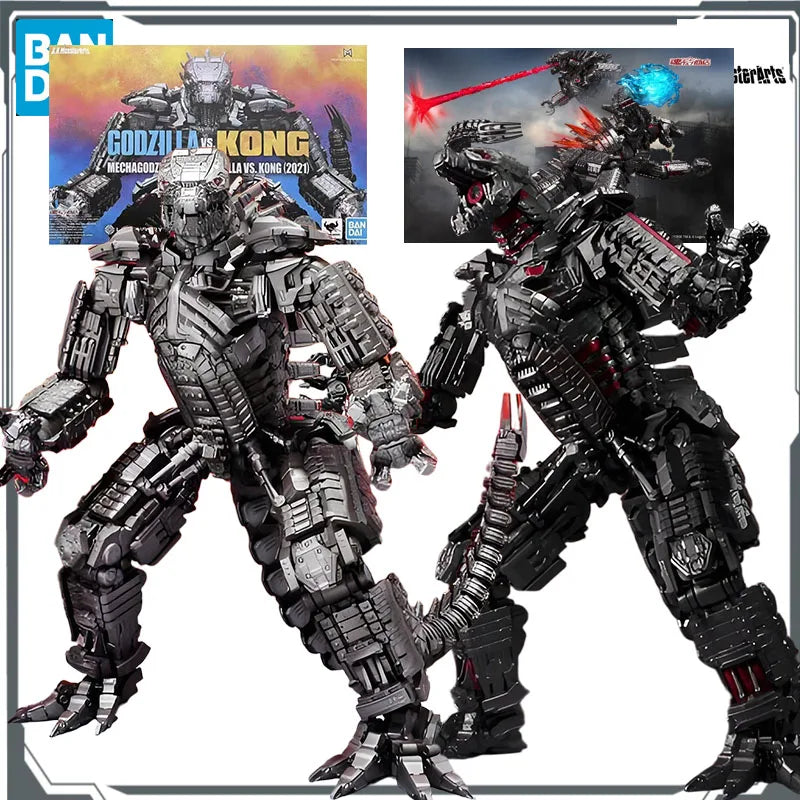 Bandai Original S.H.MonsterArts Mechagodzilla “Godzilla Vs. King Kong” (2021) - Duel Edition-&Mechagodzilla Model Gifts for Boys