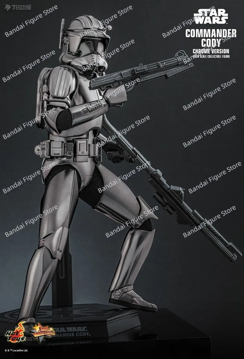HOTTOYS HT MMS734 1/6 Clone Commander Cody Chrome Version Figurine Collection Star Wars Movie Original Delicate 12" Soldier Mode