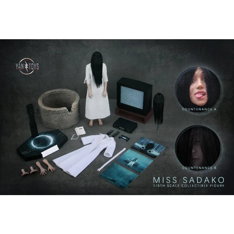 In Stock YANTOYS Original JR08 Long Haired Female Ghost Sadako, Movable Female Doll Toy Model, Exquisite Collectible Gift