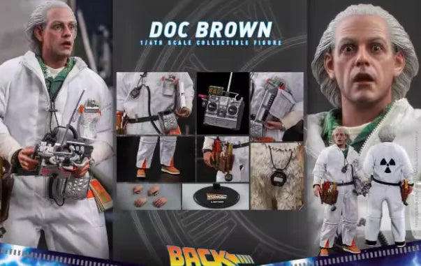 HotToys MMS609 1/6 Collectible Toys Dr. Emmett Brown Back To The Future Men Soldier 12Inch Action Figure Model Fans Gifts